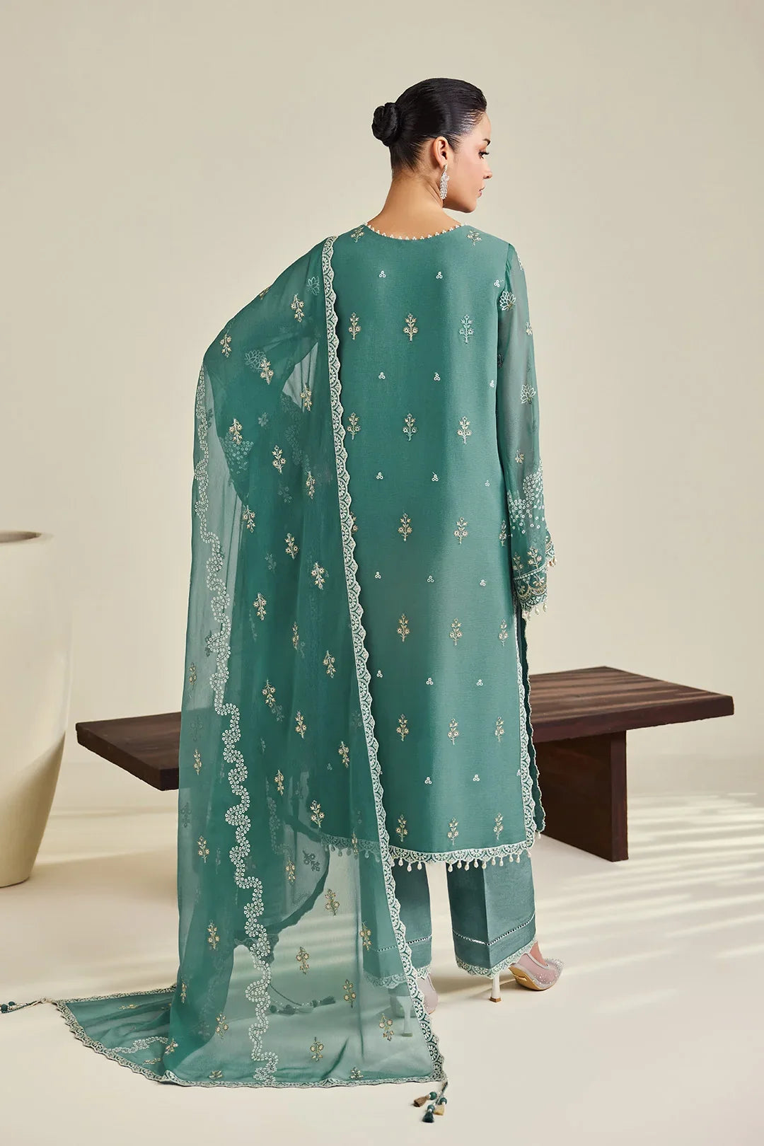 Dhaagay by Alizeh Fashion Unstitched Embroidered Chiffon 3 Piece Suit AF26UCD AF-DHG-5052 Zarqa - Festive Collection