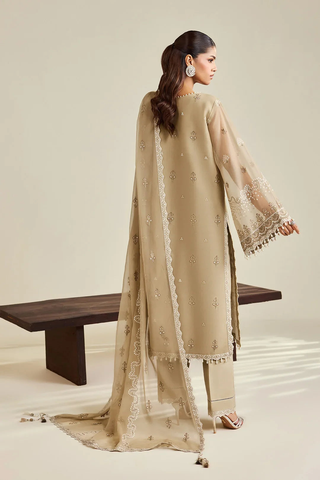Dhaagay by Alizeh Fashion Unstitched Embroidered Chiffon 3 Piece Suit AF26UCD AF-DHG-5051 Azeen - Festive Collection