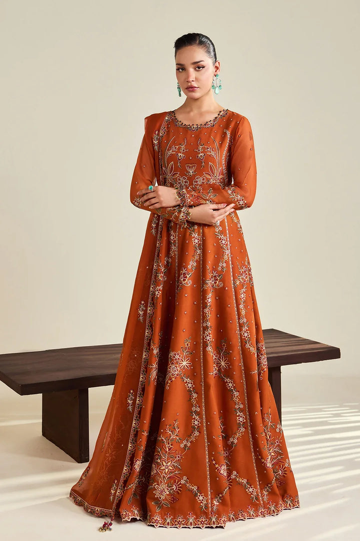 Dhaagay by Alizeh Fashion Unstitched Embroidered Chiffon 3 Piece Suit AF26UCD AF-DHG-5048 Zumar - Festive Collection