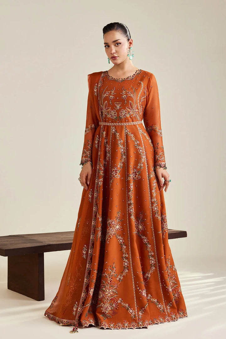 Dhaagay by Alizeh Fashion Unstitched Embroidered Chiffon 3 Piece Suit AF26UCD AF-DHG-5048 Zumar - Festive Collection