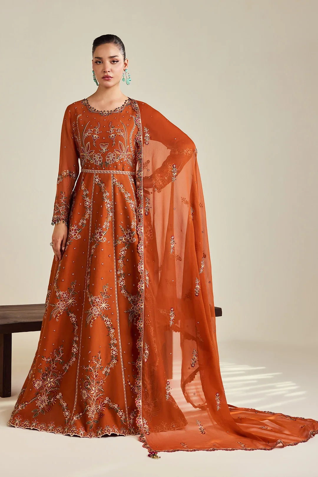 Dhaagay by Alizeh Fashion Unstitched Embroidered Chiffon 3 Piece Suit AF26UCD AF-DHG-5048 Zumar - Festive Collection