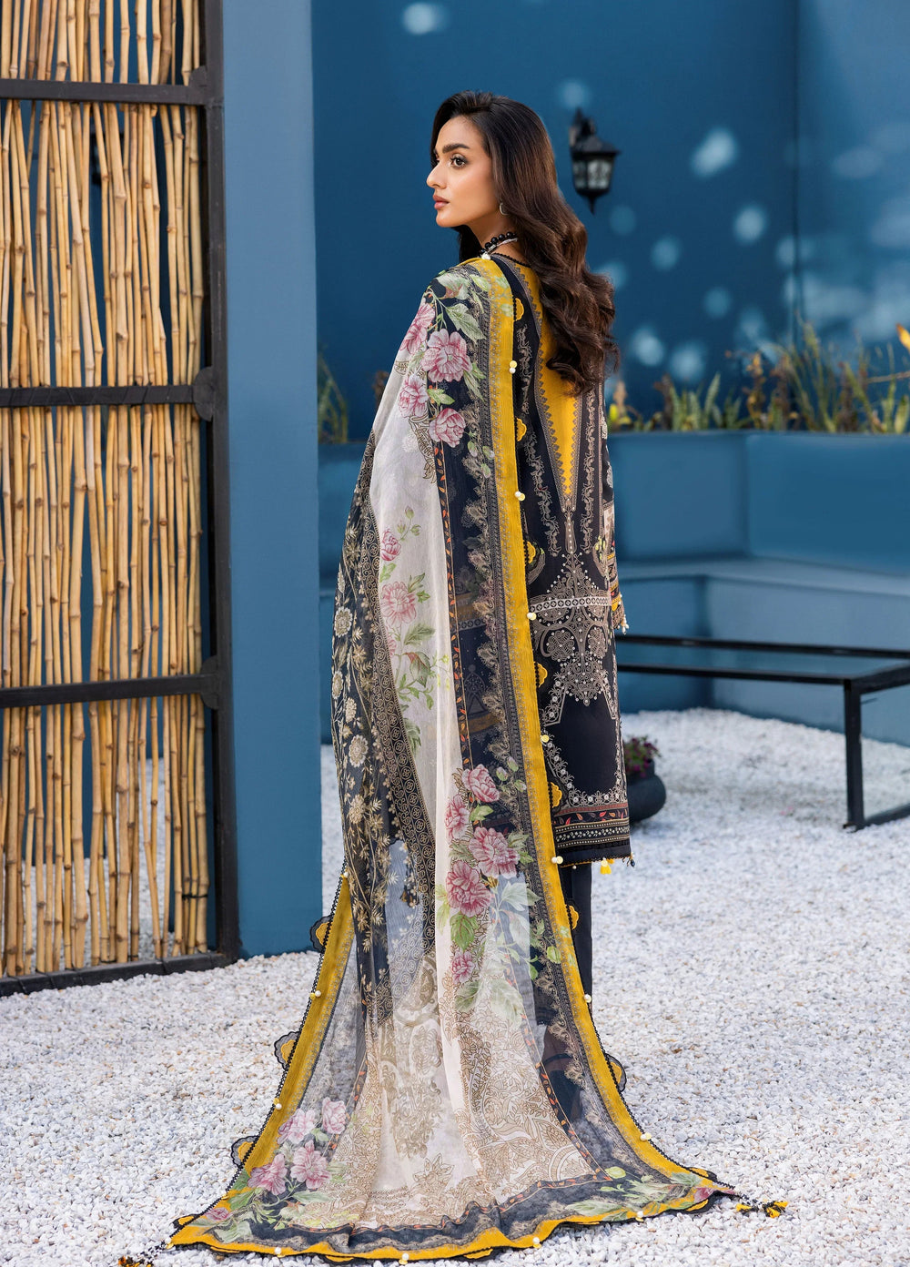 La Elise Women Unstitched Embroidered Lawn 3 Piece Suit 0000406 Mylah - Festive Collection