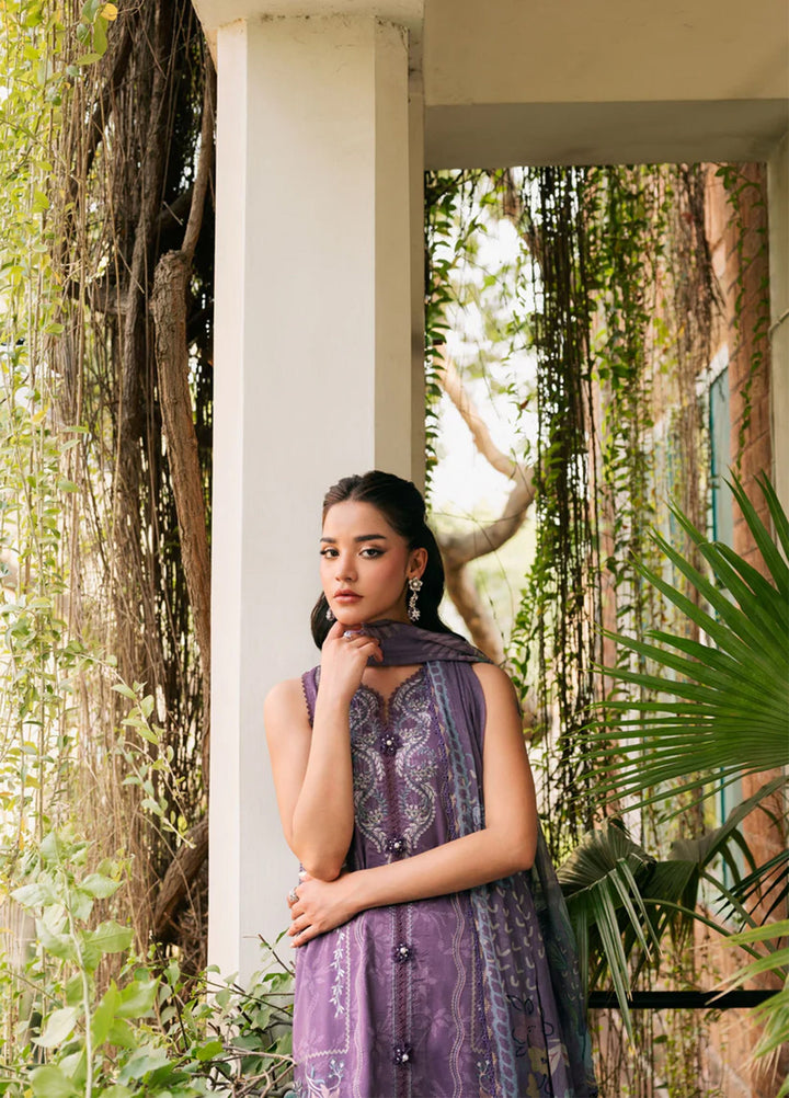 Odyssey by Florent Unstitched Embroidered Lawn 3 Piece Suit FL26UOL FZ-1A - Eid Collection