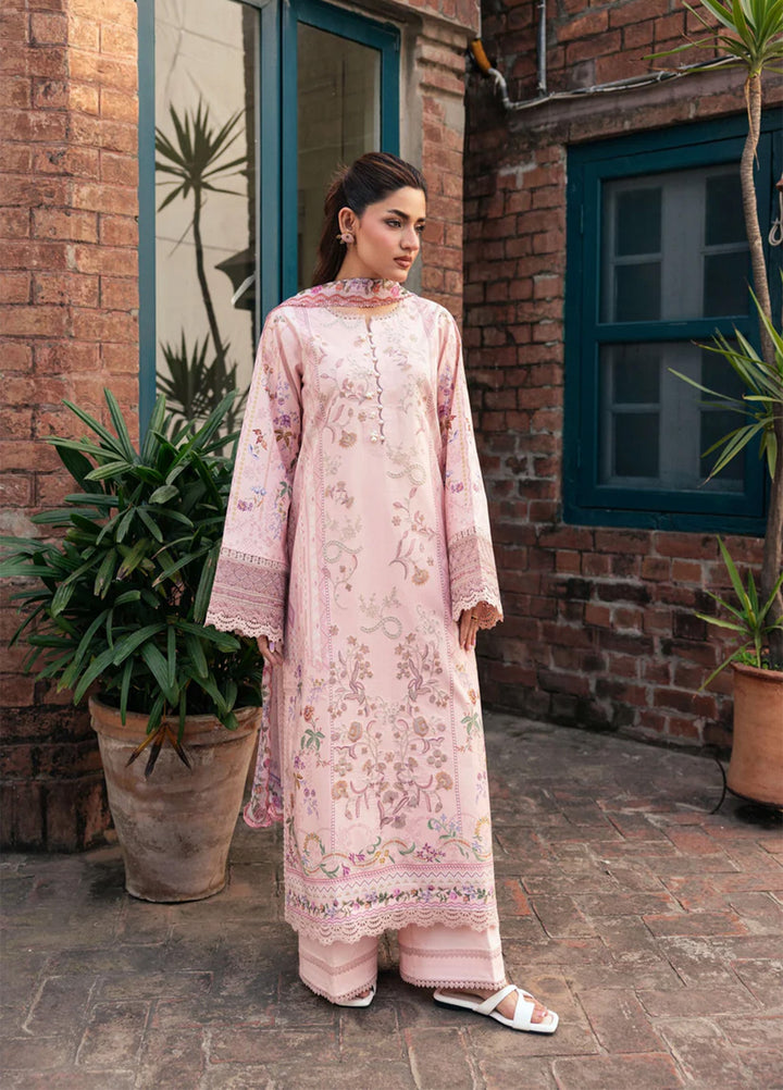 Odyssey by Florent Unstitched Embroidered Lawn 3 Piece Suit FL26UOL FZ-2A - Eid Collection