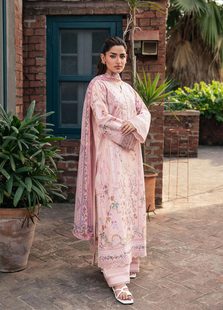 Odyssey by Florent Unstitched Embroidered Lawn 3 Piece Suit FL26UOL FZ-2A - Eid Collection
