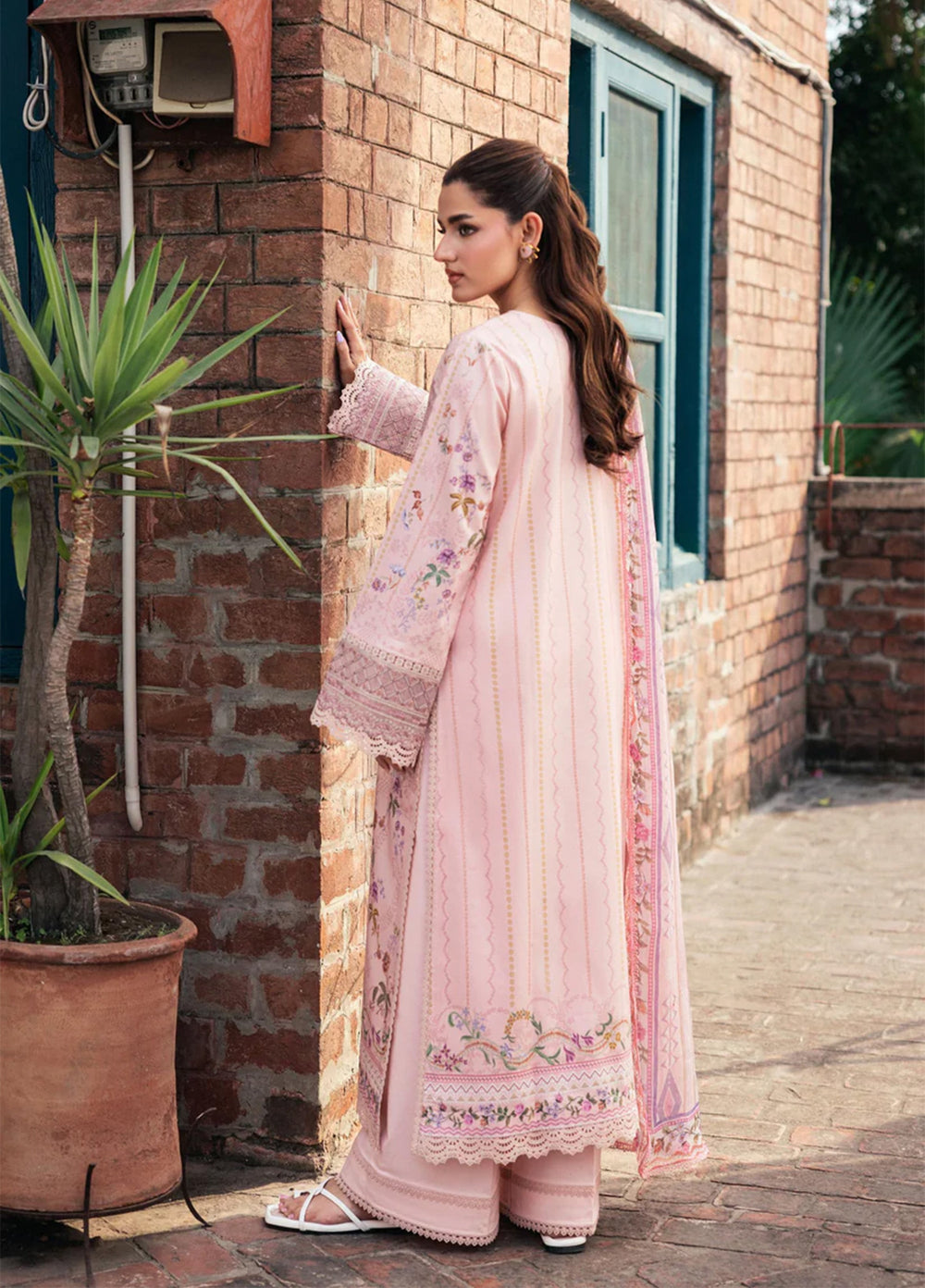 Odyssey by Florent Unstitched Embroidered Lawn 3 Piece Suit FL26UOL FZ-2A - Eid Collection
