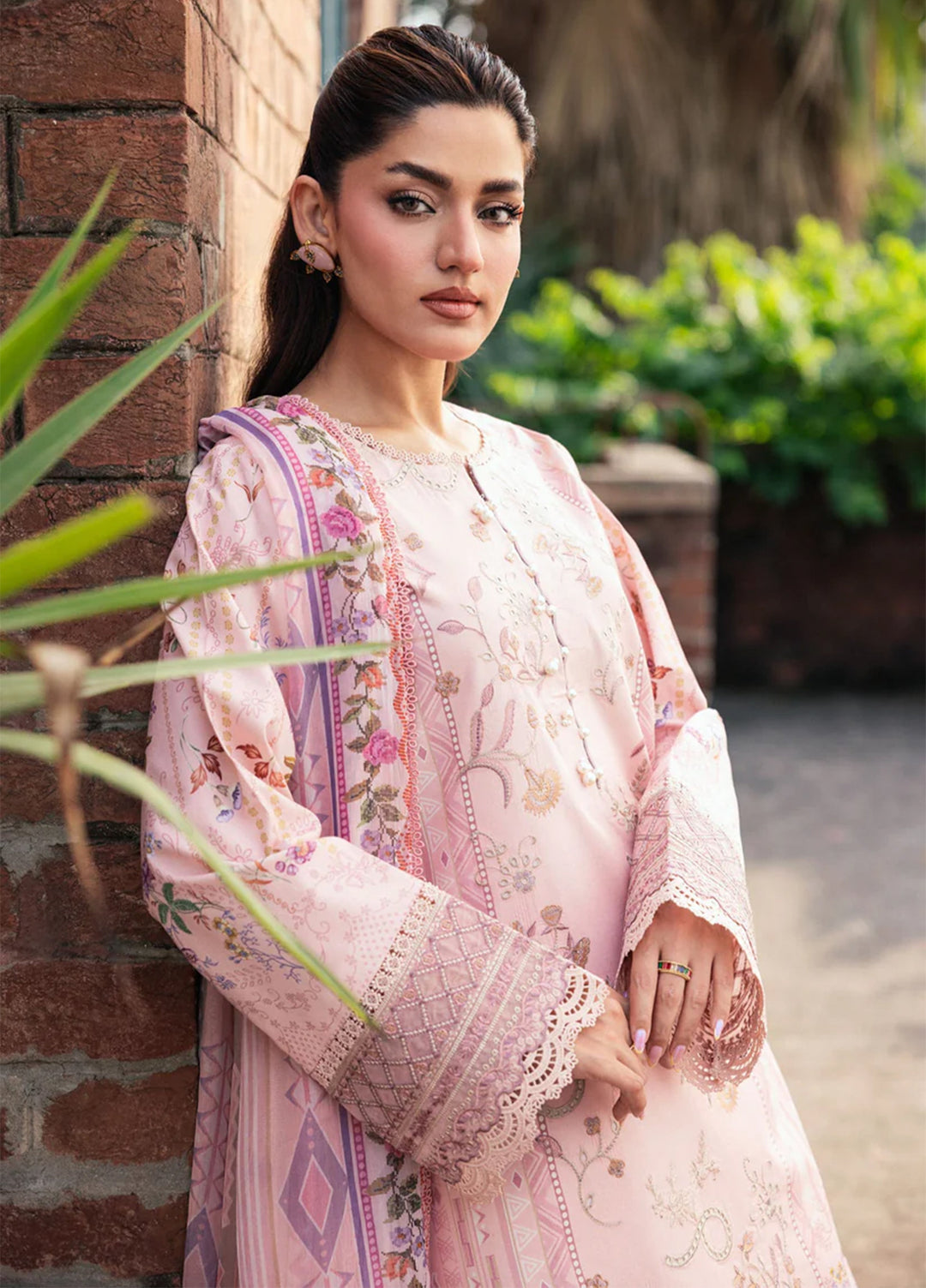 Odyssey by Florent Unstitched Embroidered Lawn 3 Piece Suit FL26UOL FZ-2A - Eid Collection