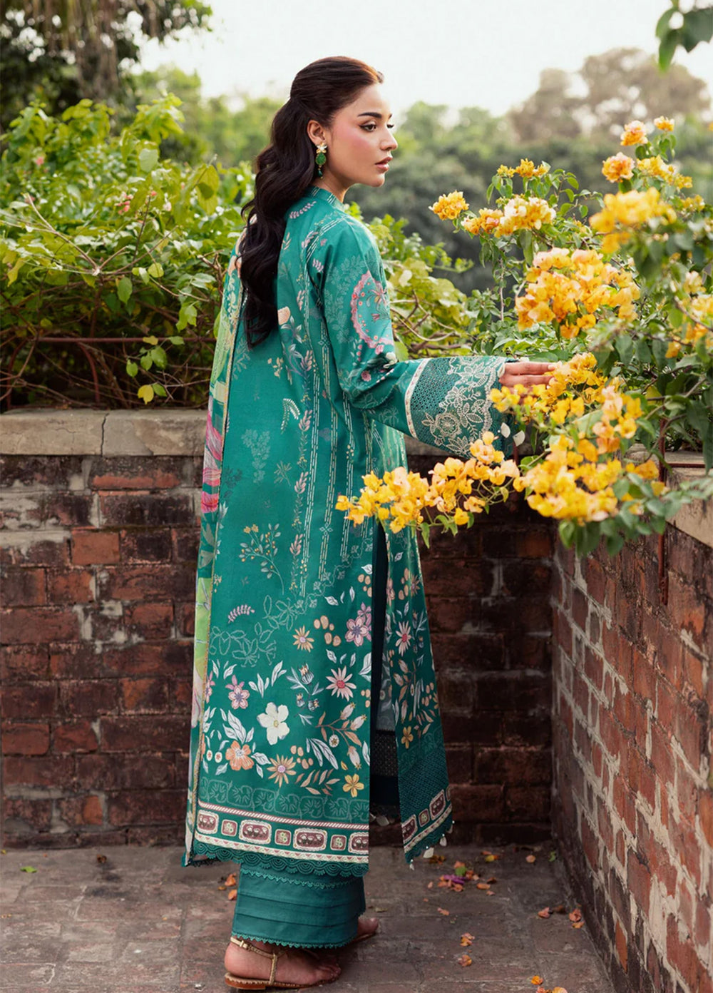 Odyssey by Florent Unstitched Embroidered Lawn 3 Piece Suit FL26UOL FZ-3A - Eid Collection