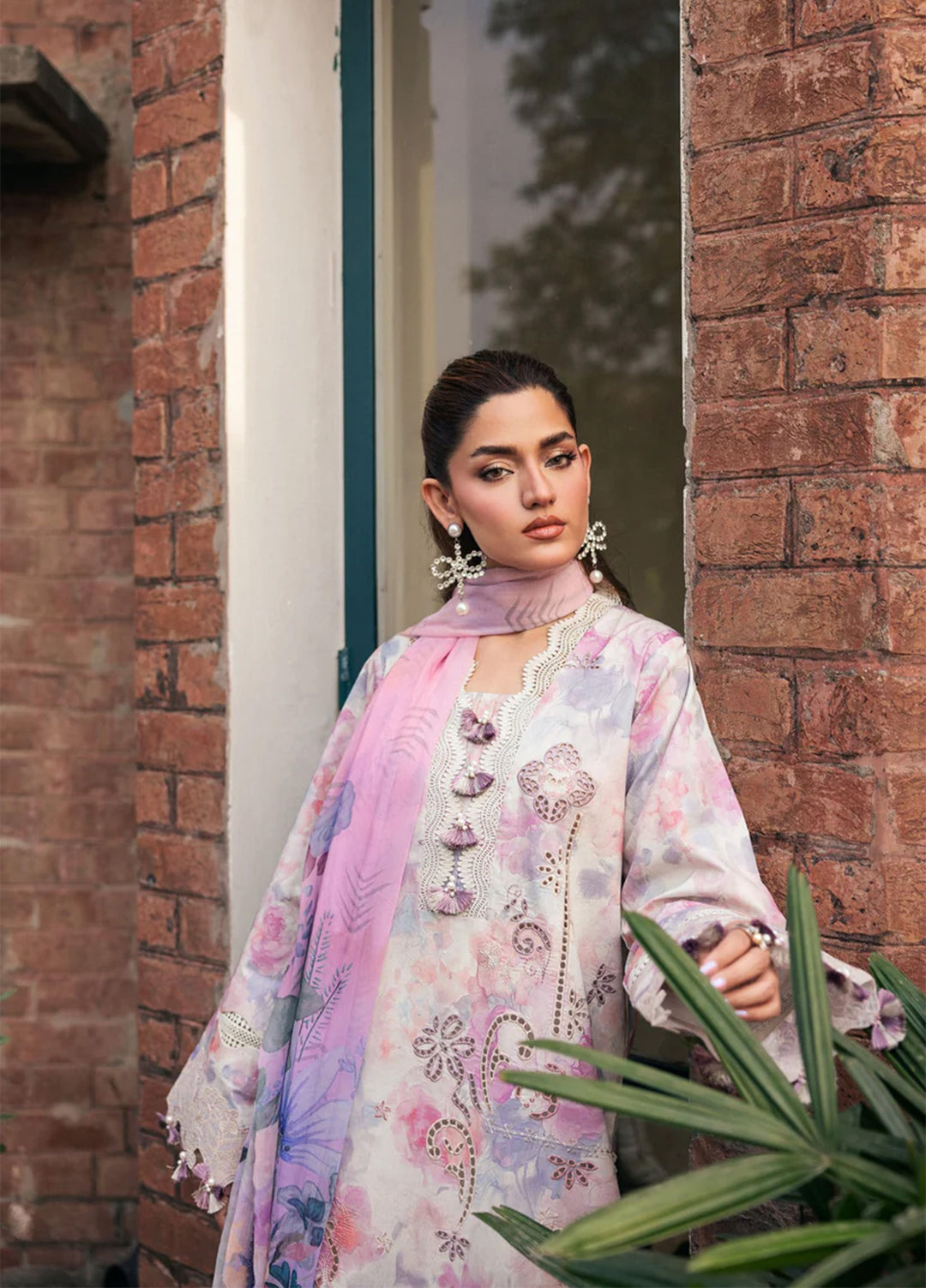 Odyssey by Florent Unstitched Embroidered Lawn 3 Piece Suit FL26UOL FZ-4A - Eid Collection