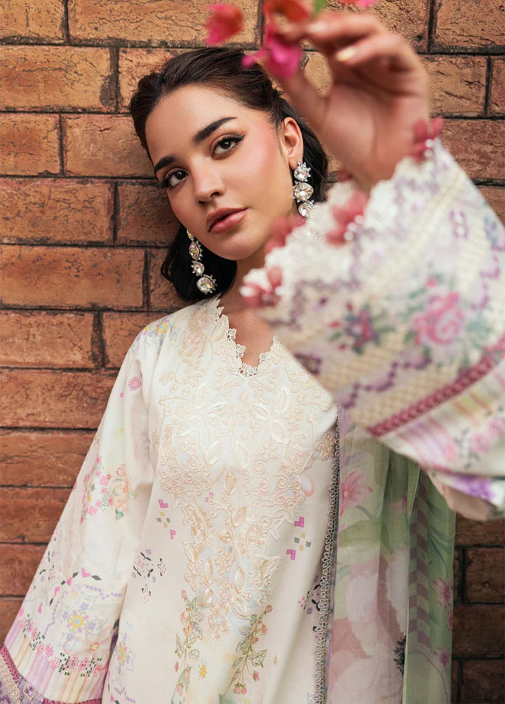 Odyssey by Florent Unstitched Embroidered Lawn 3 Piece Suit FL26UOL FZ-5A - Eid Collection