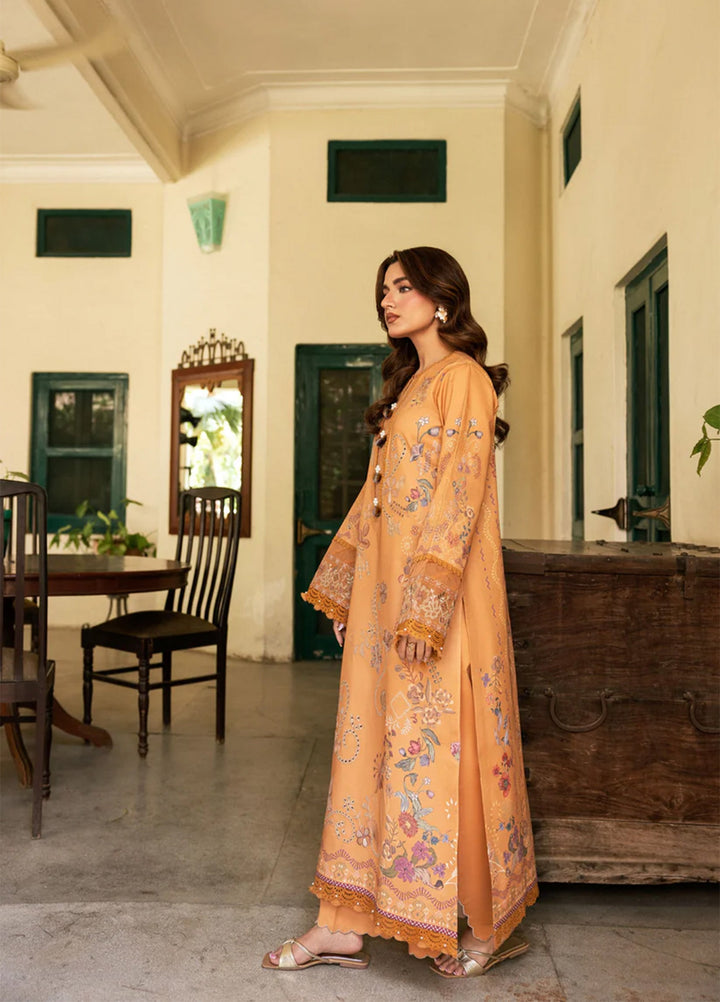 Odyssey by Florent Unstitched Embroidered Lawn 3 Piece Suit FL26UOL FZ-6B - Eid Collection