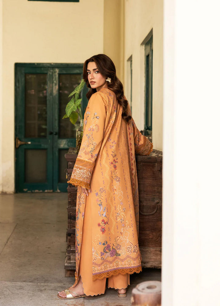 Odyssey by Florent Unstitched Embroidered Lawn 3 Piece Suit FL26UOL FZ-6B - Eid Collection