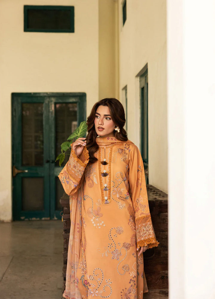 Odyssey by Florent Unstitched Embroidered Lawn 3 Piece Suit FL26UOL FZ-6B - Eid Collection