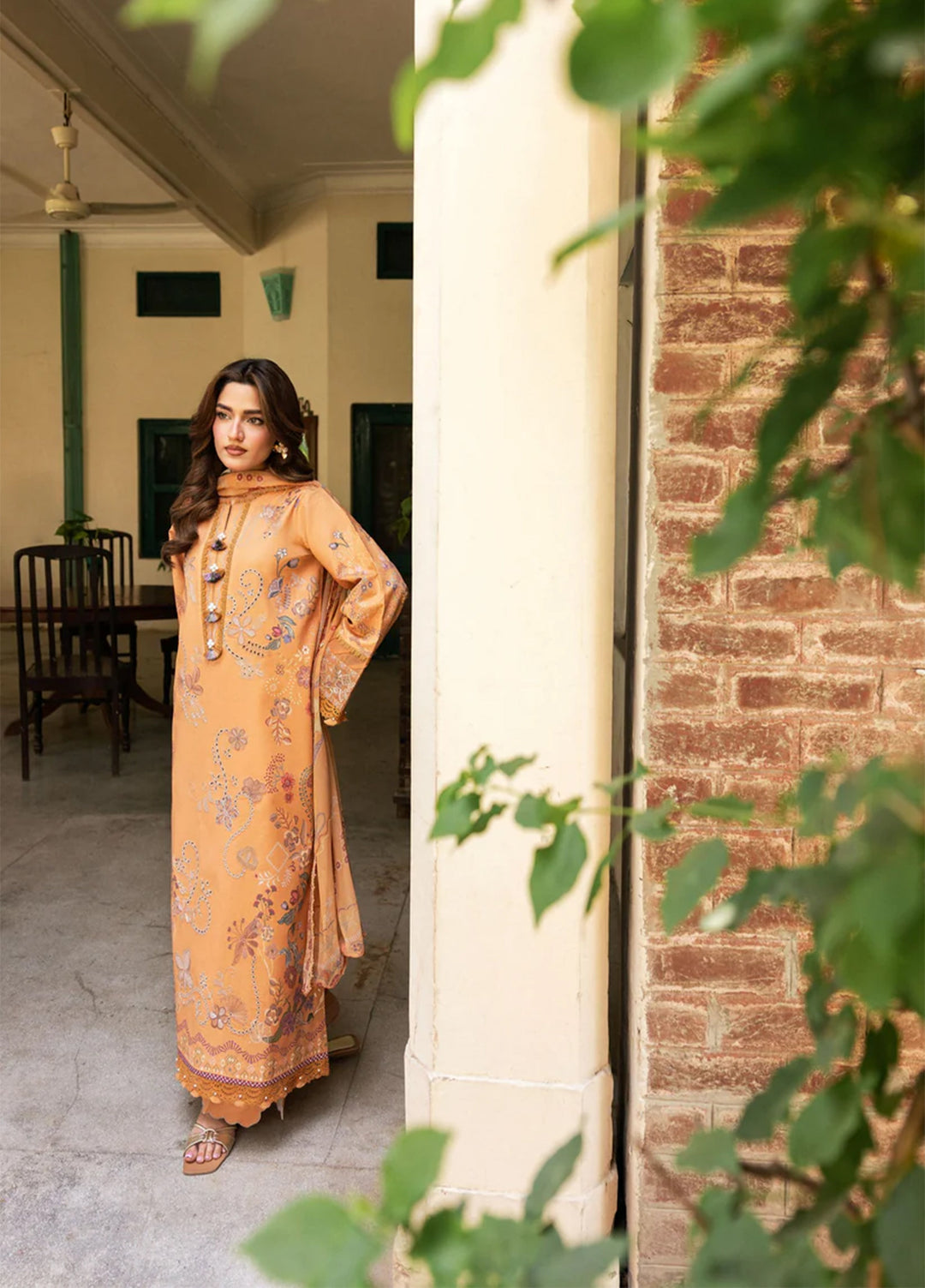 Odyssey by Florent Unstitched Embroidered Lawn 3 Piece Suit FL26UOL FZ-6B - Eid Collection