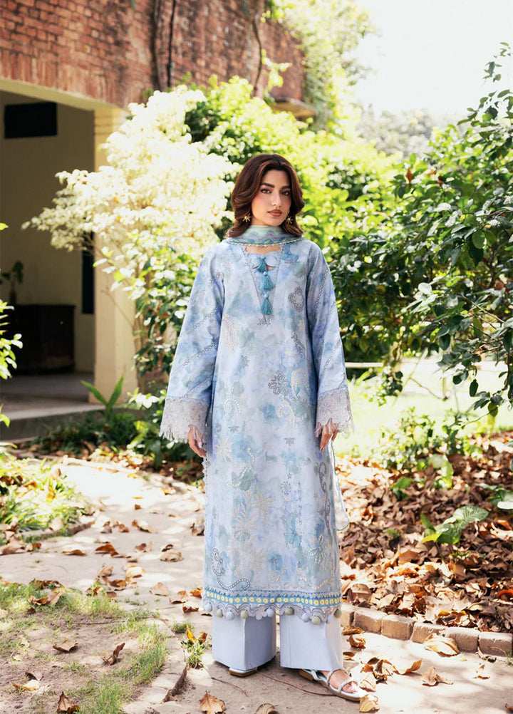 Odyssey by Florent Unstitched Embroidered Lawn 3 Piece Suit FL26UOL FZ-4B - Eid Collection