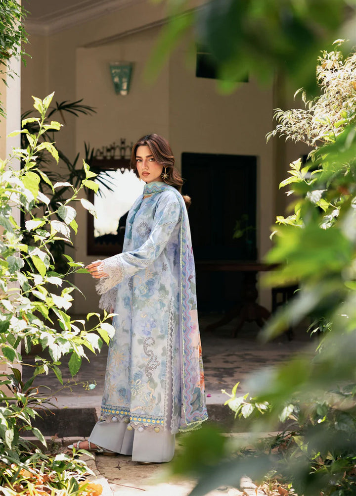 Odyssey by Florent Unstitched Embroidered Lawn 3 Piece Suit FL26UOL FZ-4B - Eid Collection