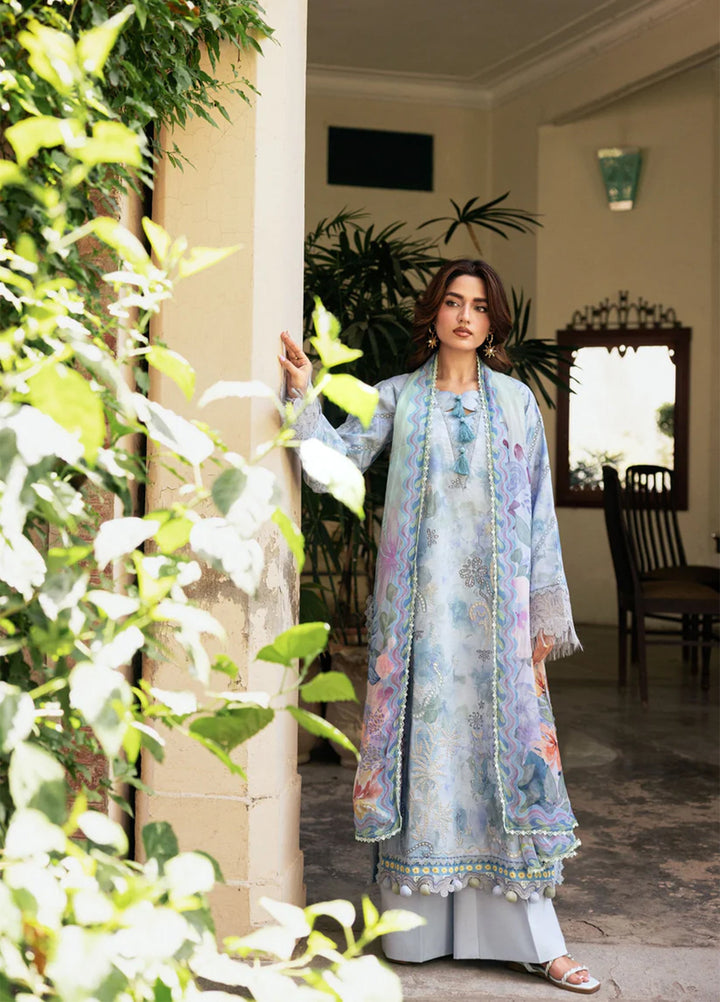 Odyssey by Florent Unstitched Embroidered Lawn 3 Piece Suit FL26UOL FZ-4B - Eid Collection