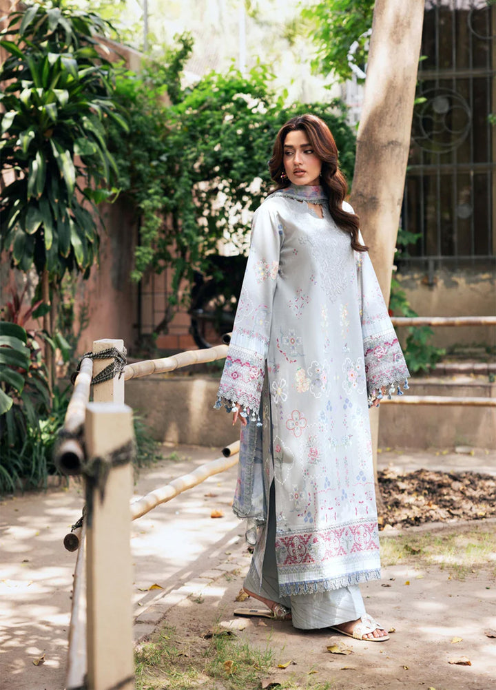 Odyssey by Florent Unstitched Embroidered Lawn 3 Piece Suit FL26UOL FZ-5B - Eid Collection