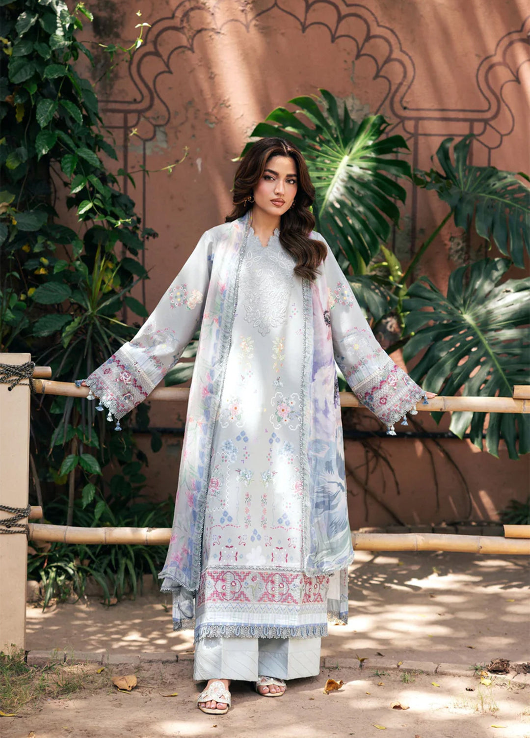 Odyssey by Florent Unstitched Embroidered Lawn 3 Piece Suit FL26UOL FZ-5B - Eid Collection