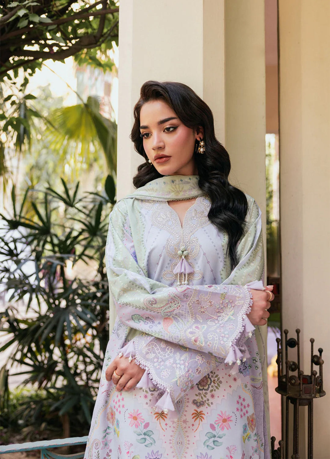 Odyssey by Florent Unstitched Embroidered Lawn 3 Piece Suit FL26UOL FZ-7A - Eid Collection