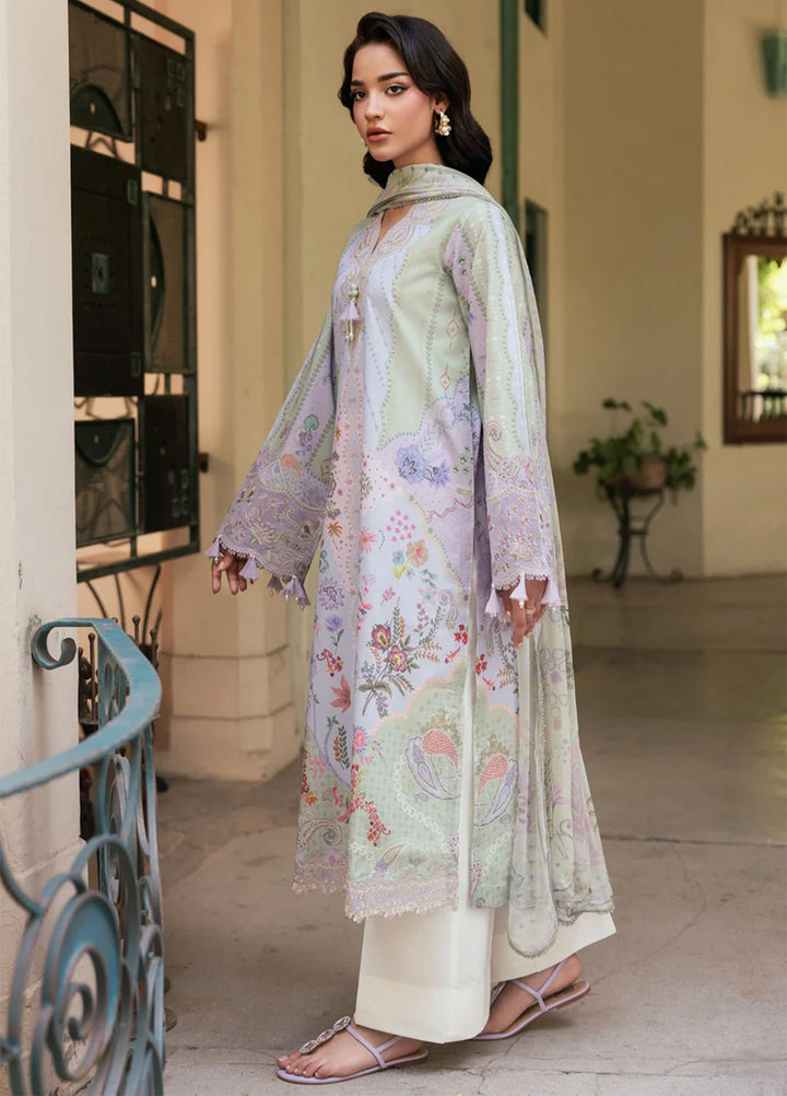 Odyssey by Florent Unstitched Embroidered Lawn 3 Piece Suit FL26UOL FZ-7A - Eid Collection