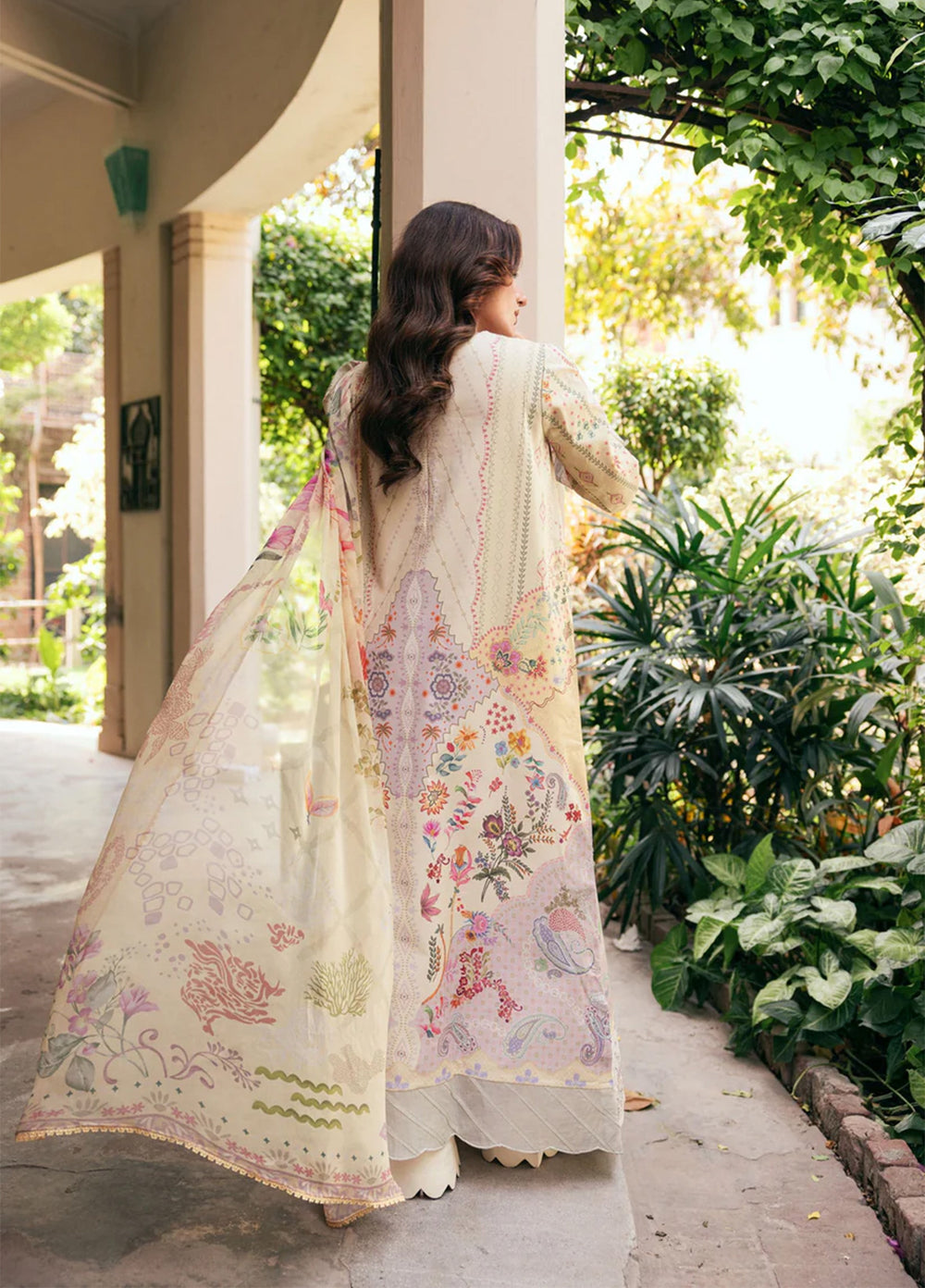 Odyssey by Florent Unstitched Embroidered Lawn 3 Piece Suit FL26UOL FZ-7B - Eid Collection