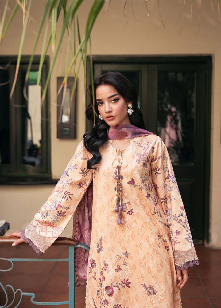 Odyssey by Florent Unstitched Embroidered Lawn 3 Piece Suit FL26UOL FZ-8A - Eid Collection
