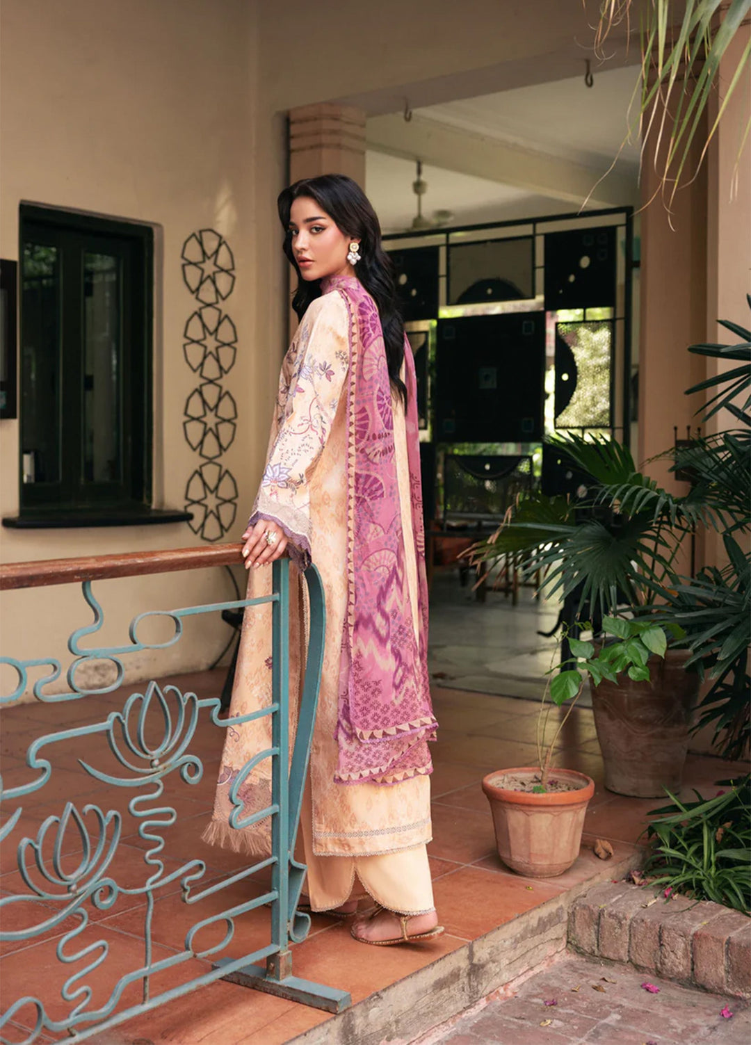 Odyssey by Florent Unstitched Embroidered Lawn 3 Piece Suit FL26UOL FZ-8A - Eid Collection