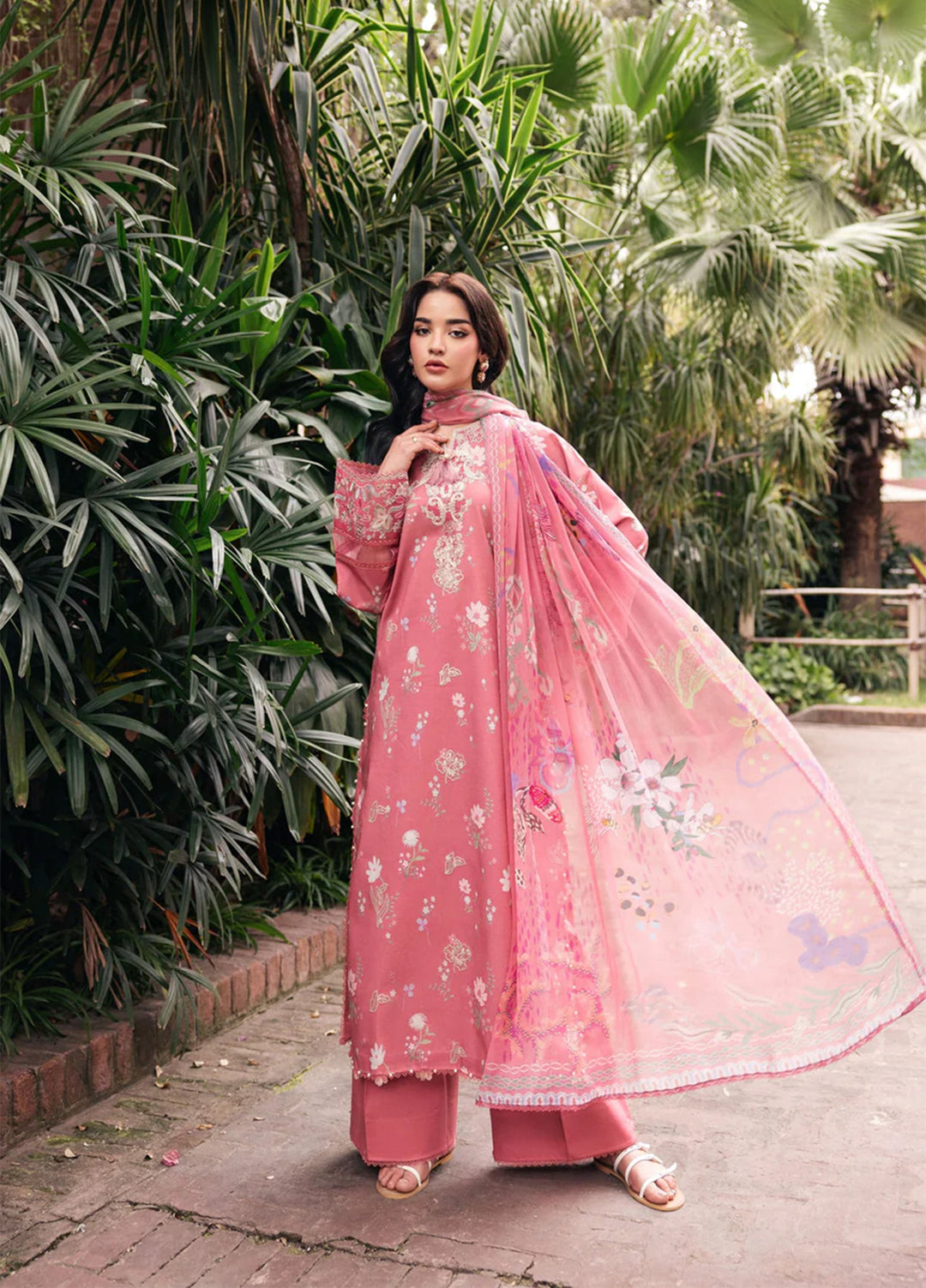 Odyssey by Florent Unstitched Embroidered Lawn 3 Piece Suit FL26UOL FZ-9A - Eid Collection
