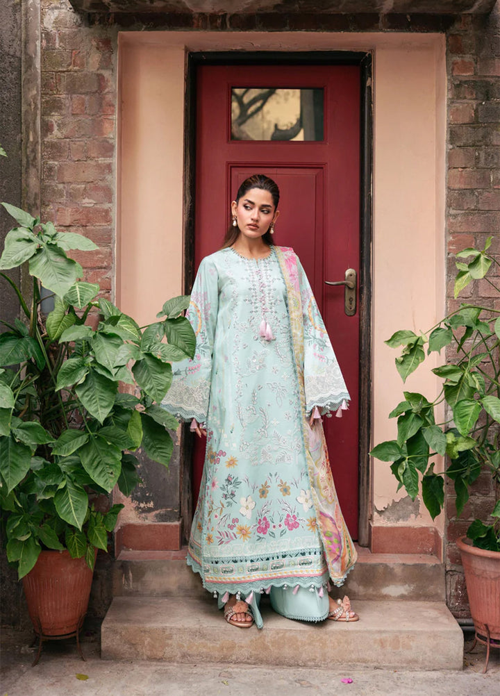 Odyssey by Florent Unstitched Embroidered Lawn 3 Piece Suit FL26UOL FZ-3B - Eid Collection