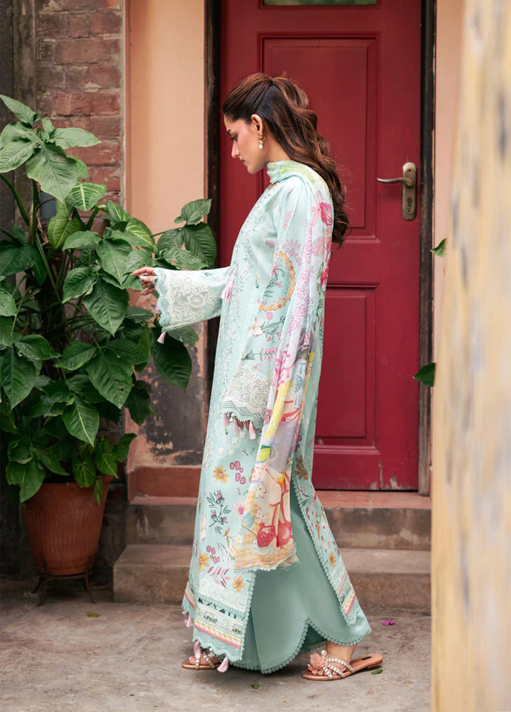Odyssey by Florent Unstitched Embroidered Lawn 3 Piece Suit FL26UOL FZ-3B - Eid Collection