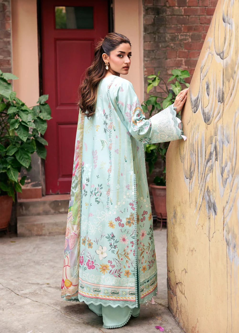 Odyssey by Florent Unstitched Embroidered Lawn 3 Piece Suit FL26UOL FZ-3B - Eid Collection