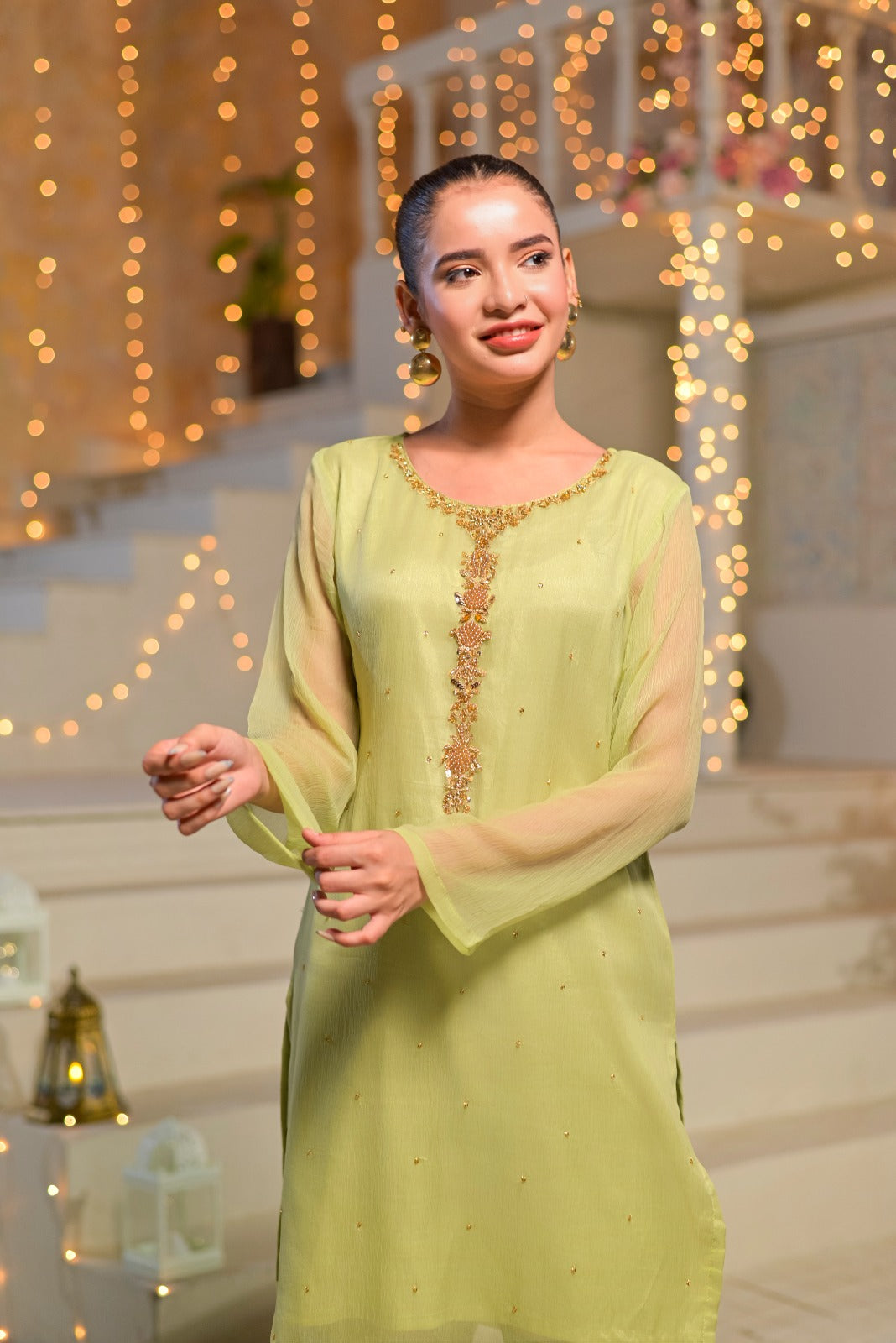 Silcot Women RTW Hand work Chiffon 2 Piece Suit Lumina Aura Eid Collection