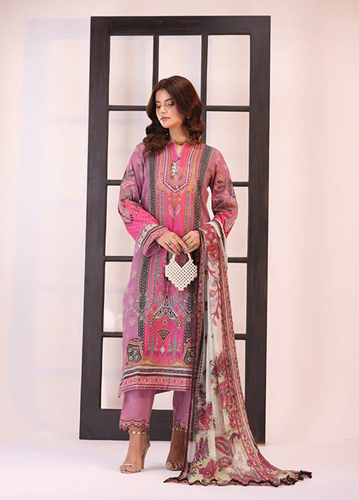 La Elise Women Unstitched Embroidered Lawn 3 Piece Suit 0001201 Cairo - Casual Collection