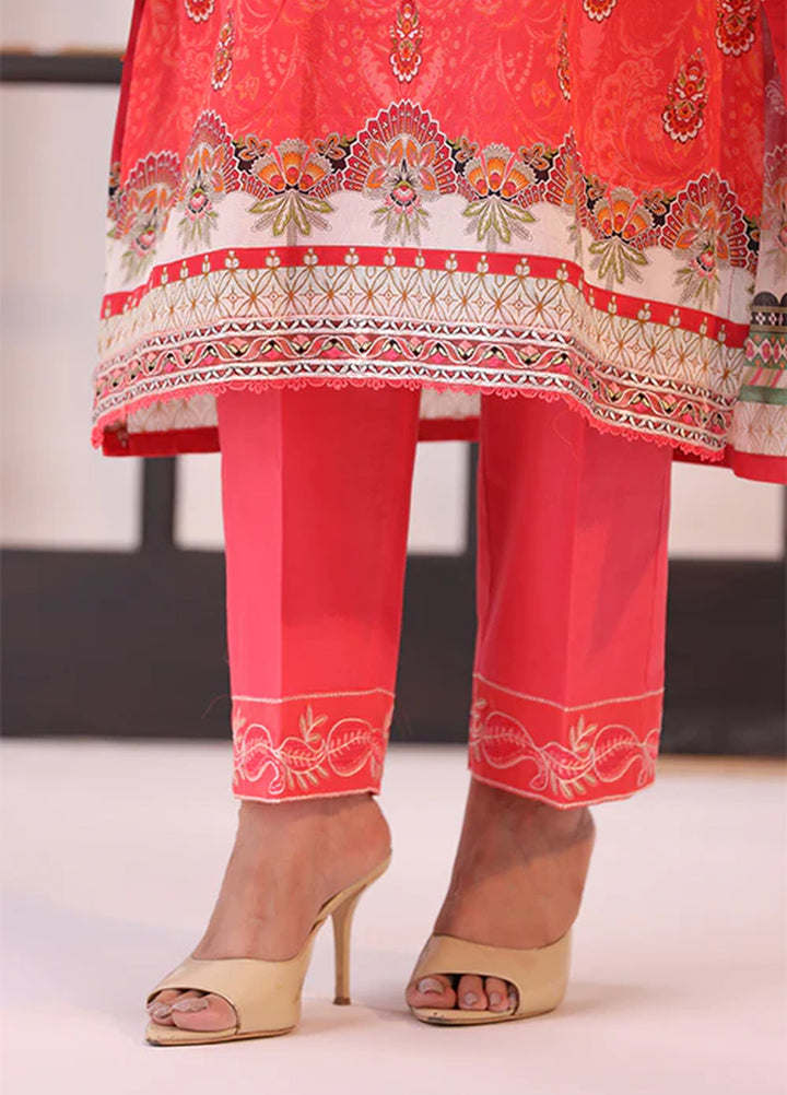 La Elise Women Unstitched Embroidered Lawn 3 Piece Suit 0001202 Effie - Festive Collection