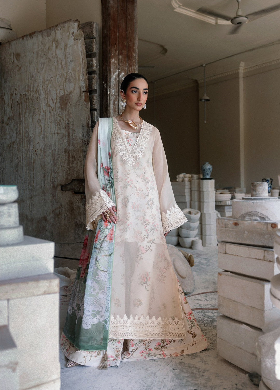 Lady Aik by AIK Atelier Unstitched Embroidered Chiffon 3 Piece Suit AIK26ULA 01 - Festive Collection