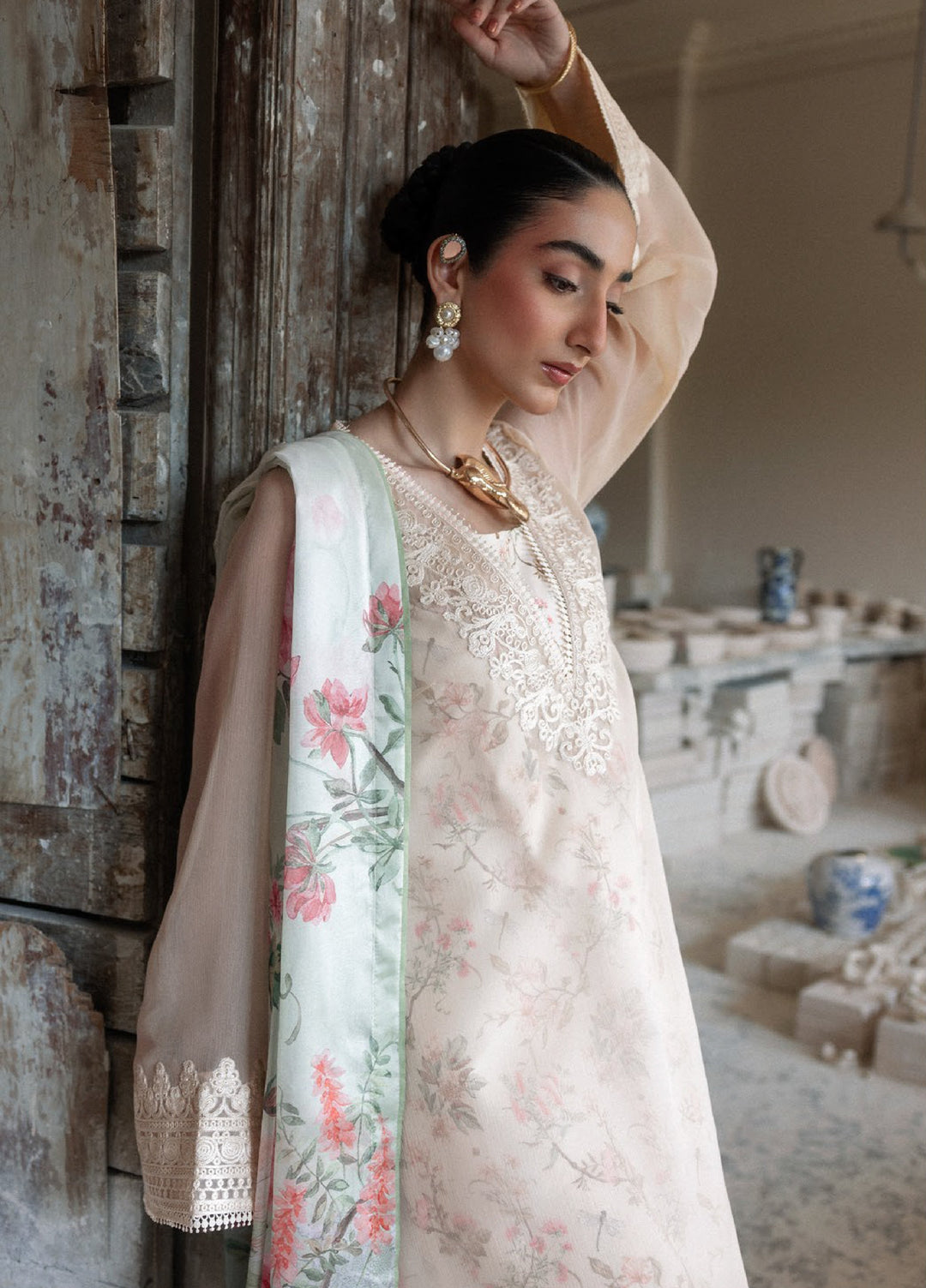 Lady Aik by AIK Atelier Unstitched Embroidered Chiffon 3 Piece Suit AIK26ULA 01 - Festive Collection