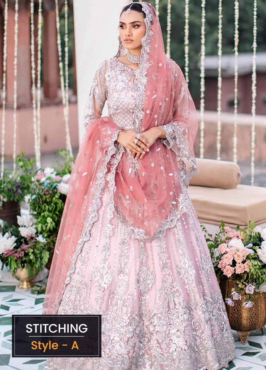 Aangan by Imrozia Premium Embroidered Net Suits Unstitched 3 Piece IMP22A IB-30 Nureh - Bridal Collection