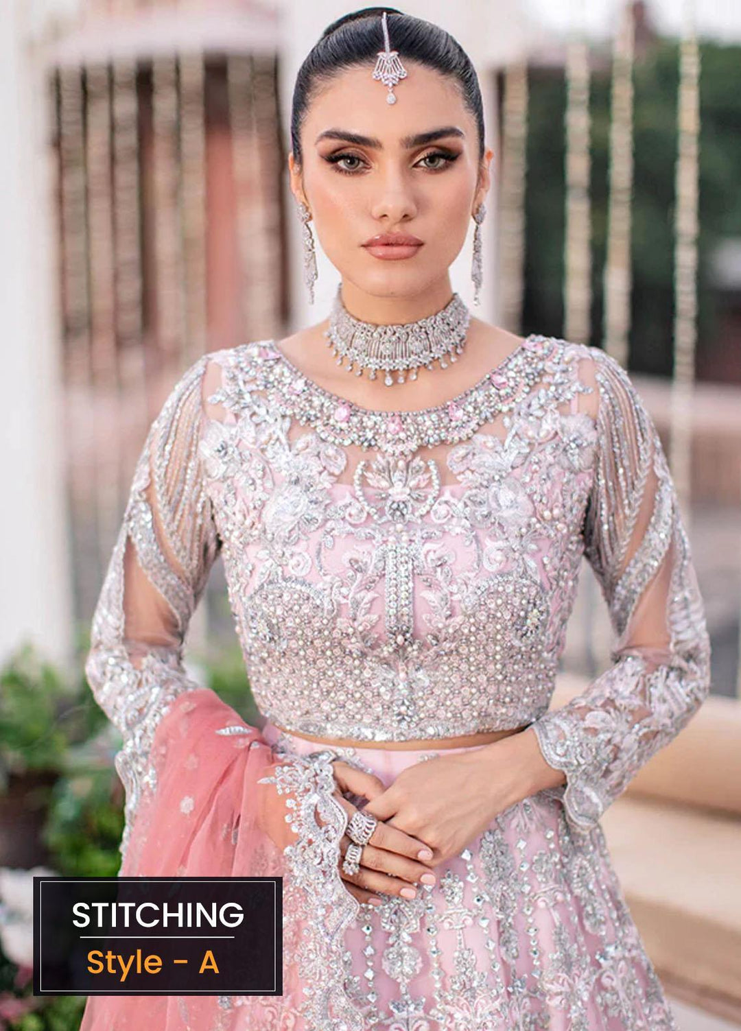 Aangan by Imrozia Premium Embroidered Net Suits Unstitched 3 Piece IMP22A IB-30 Nureh - Bridal Collection