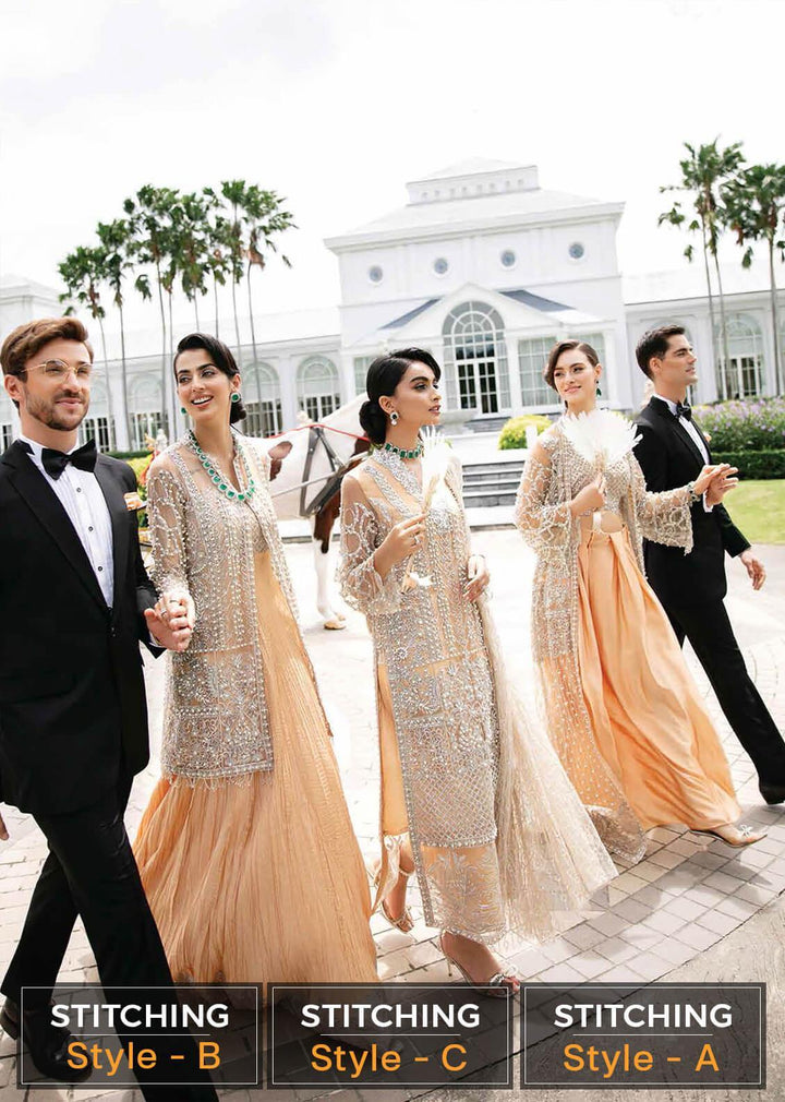 Serendipity by Mushq Embroidered Net Suits Unstitched 4 Piece MQ22S TDL22-01 Isabelle - Luxury Wedding Collection