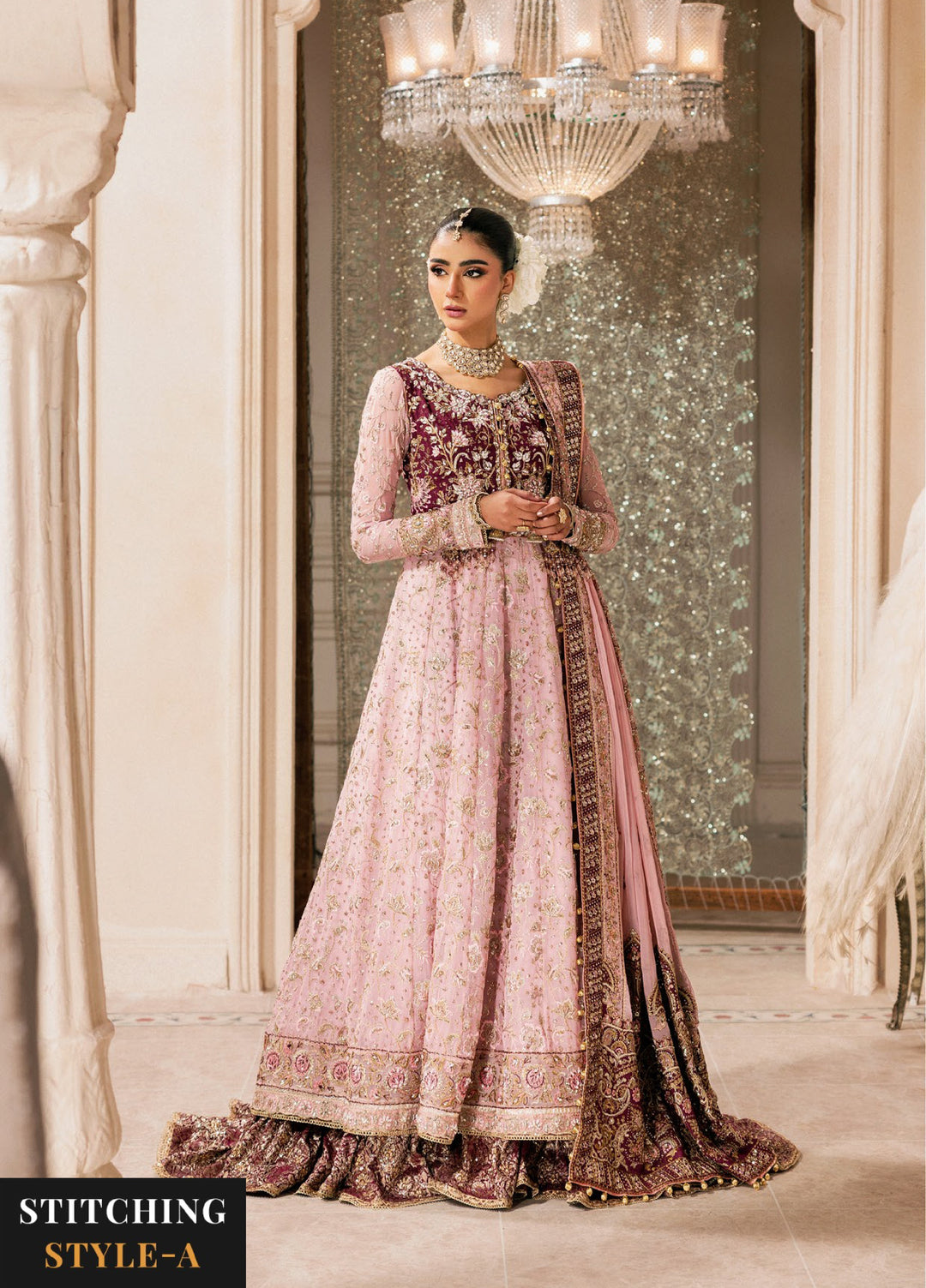 AIK Atelier Unstitched Embroidered Medium Silk 3 Piece Suit AIK26UAW D-10 - Wedding Collection