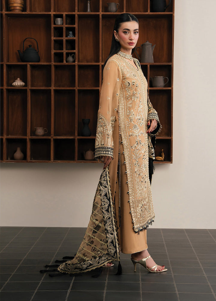 Kalani by Xenia Formals Unstitched Embroidered Chiffon 3 Piece Suit XE26UKW 10-Nerya - Wedding Collection