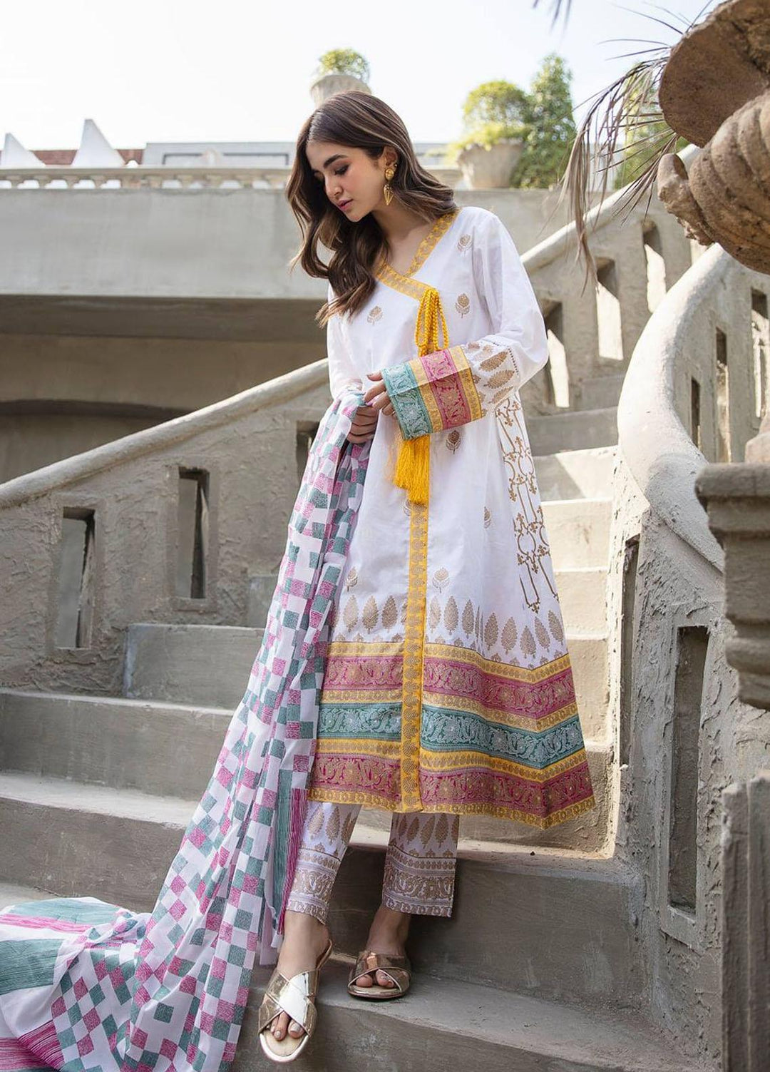 Garnet Clothing Screen Printed Lawn Stitched Kurtis KOH-E-NOOR