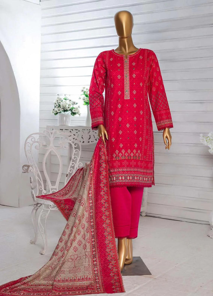 HZ Textiles Embroidered Khaddar Suits Unstitched 3 Piece HZ22PK-V3 PKE-2254 - Winter Collection
