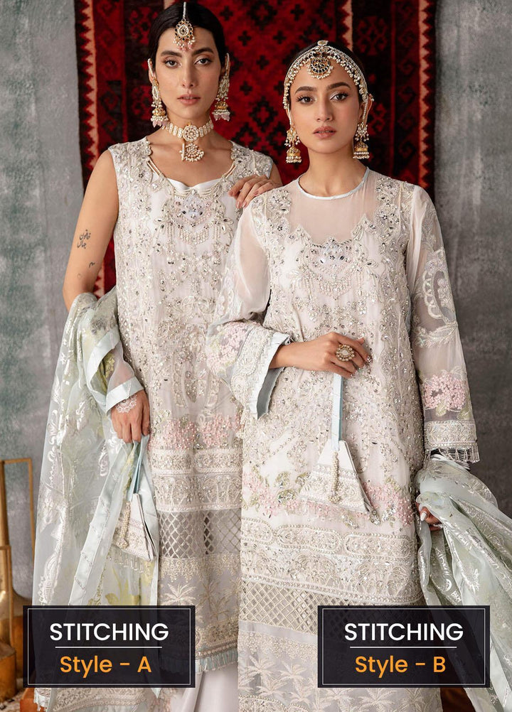 Sakhiyan by Asifa & Nabeel Embroidered Chiffon Suits Unstitched 3 Piece AN22SSF-07 Mehtab - Festive Collection