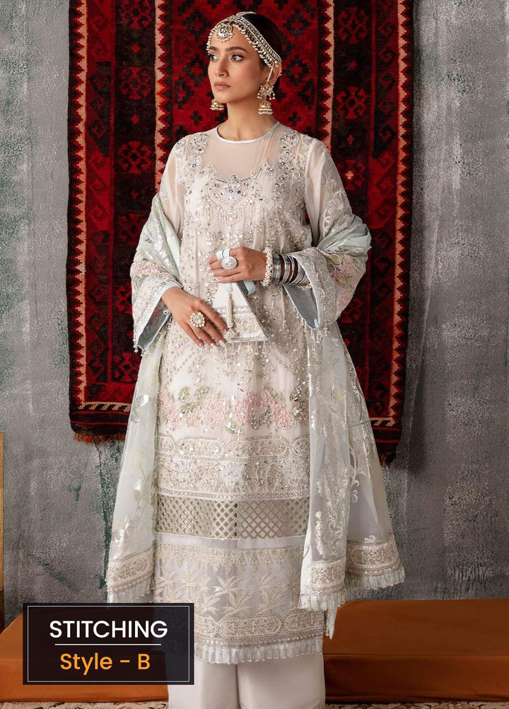 Sakhiyan by Asifa & Nabeel Embroidered Chiffon Suits Unstitched 3 Piece AN22SSF-07 Mehtab - Festive Collection