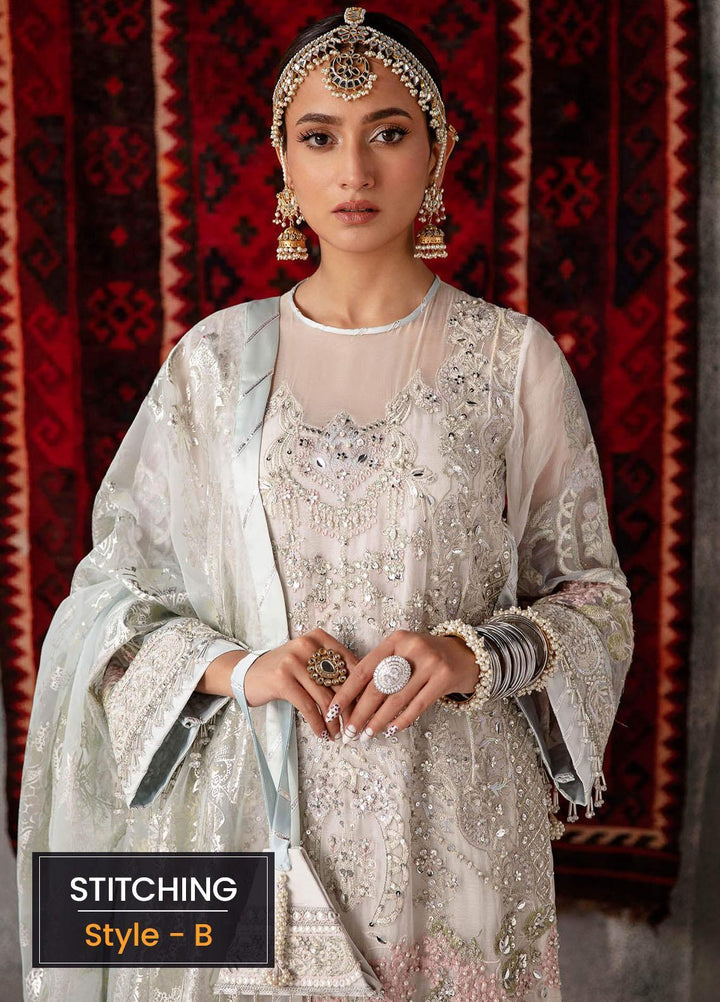 Sakhiyan by Asifa & Nabeel Embroidered Chiffon Suits Unstitched 3 Piece AN22SSF-07 Mehtab - Festive Collection
