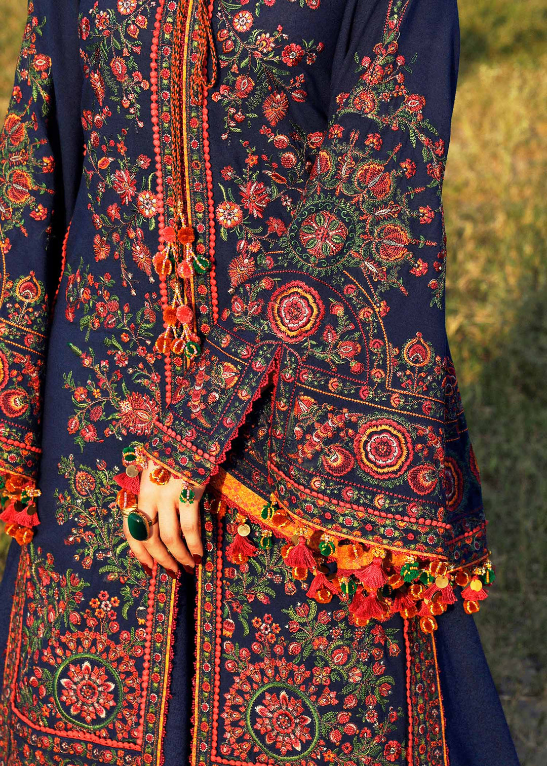 Hussain Rehar Embroidered Karandi Suits Unstitched 3 Piece HRR23KW Aegean - Winter Collection