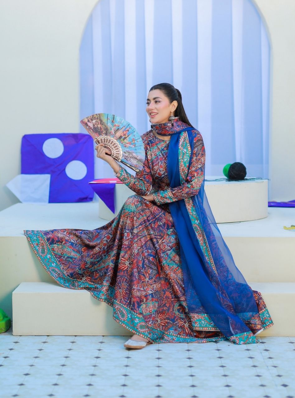 Printnation by Anayra Amal RTW Printed Poly Raw Silk 3 Piece Printverse - Casual Collection