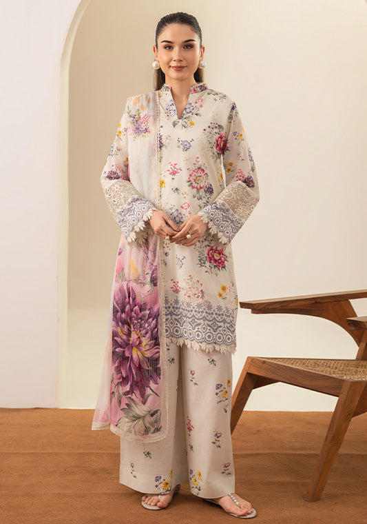 Solace by Meerak RTW Embroidered Lawn 3 Piece Suit DL-01 - Casual Collection